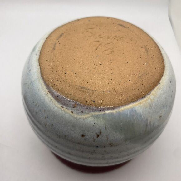 Susan Sage Vintage Art Pottery Pitcher Bowl Set Artist Signed Speckled Pottery - Picture 8 of 10